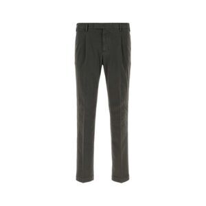 Pt Torino Men Charcoal Stretch Cotton Pant